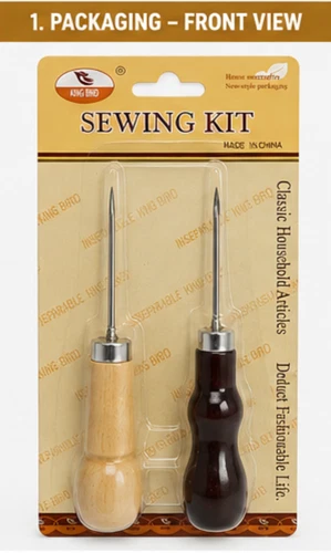 Hand Leather Sewing Repair Kit Needles Thread Awl for Shoes Bags Upholstery